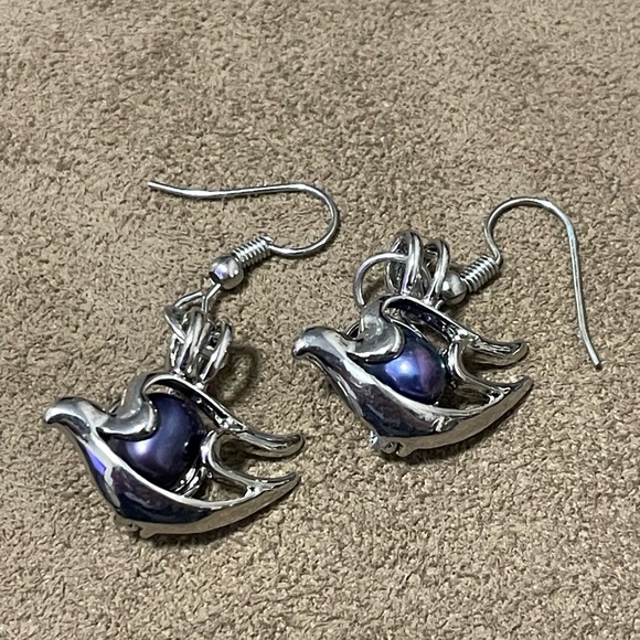 Bird Cage Earrings with Pearl - Picture 1 of 5